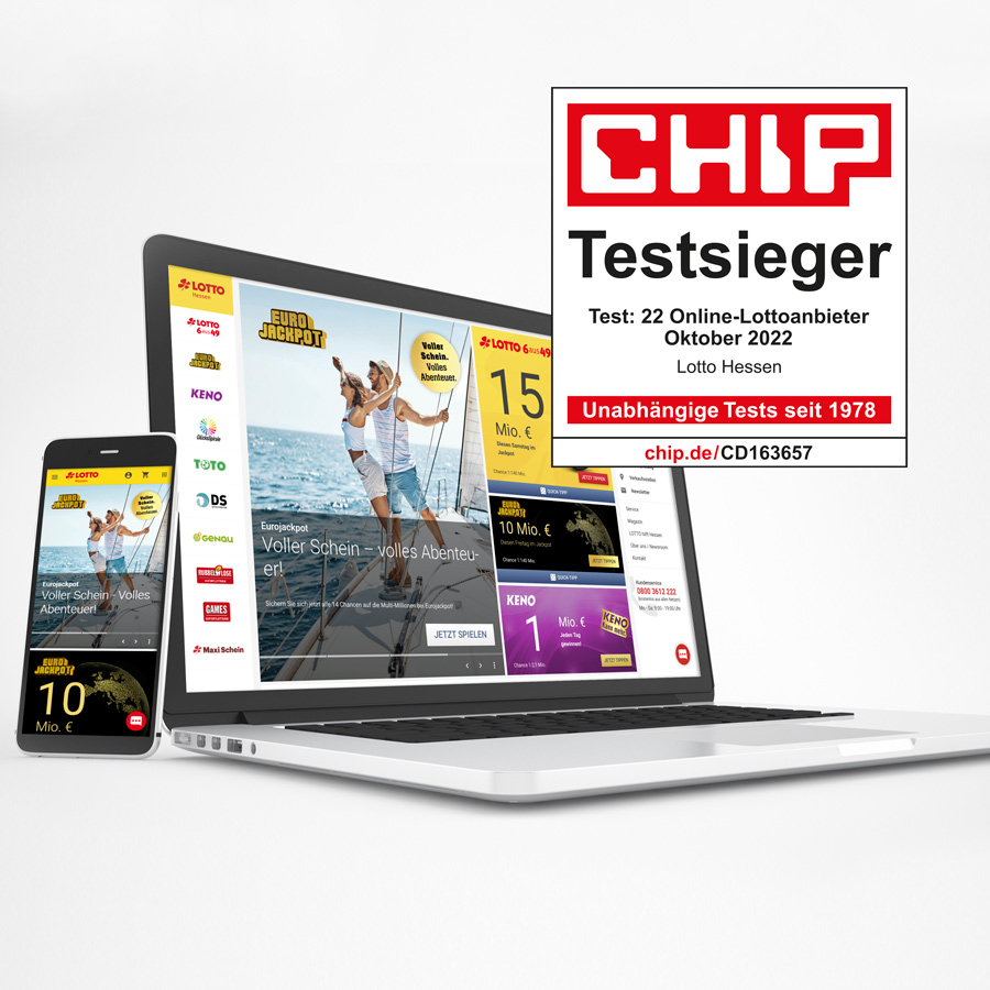 Lottoanbieter im Test: LOTTO Hessen zum 5. Mal Testsieger!