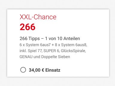 LOTTO XXL-Chance 266 Tipps