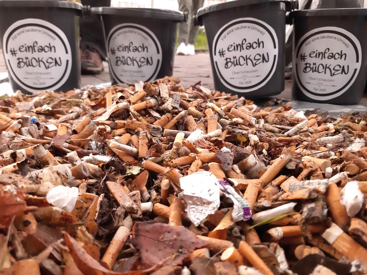 Prävention von "wildem" Müll durch die Cleanup-Initiative #einfachBÜCKEN Obertshausen