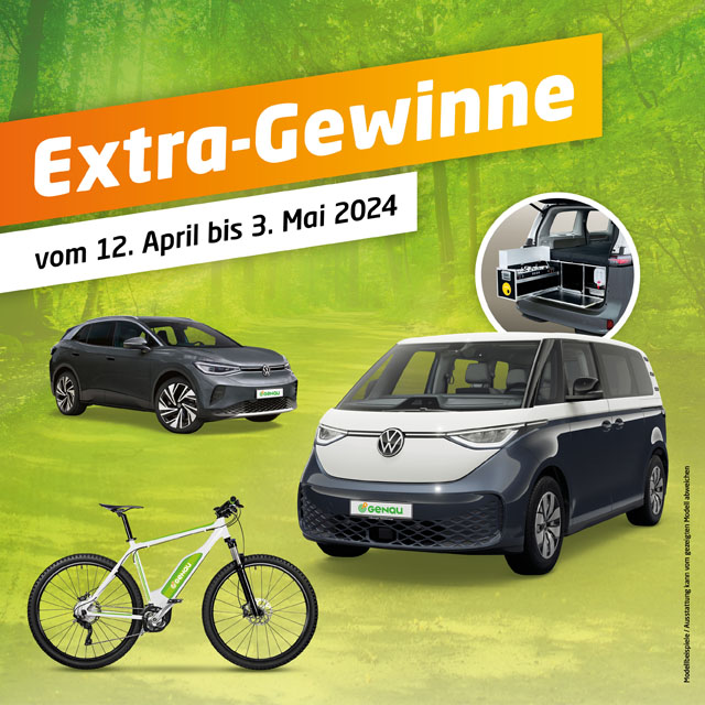 Extra-Gewinne bei der Umweltlotterie GENAU vom 12. April bis 03. Mai