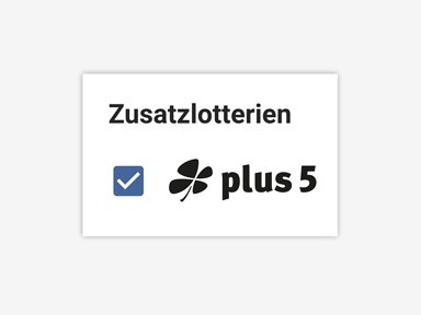 Die Zusatzlotterie plus 5 auswählen