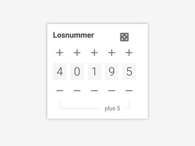 Die Ziffern der plus 5-Losnummer verändern