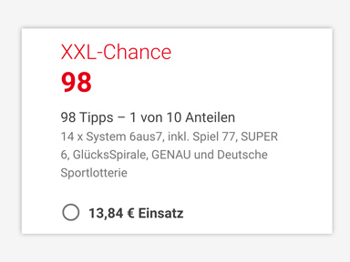 LOTTO XXL-Chance 98 Tipps