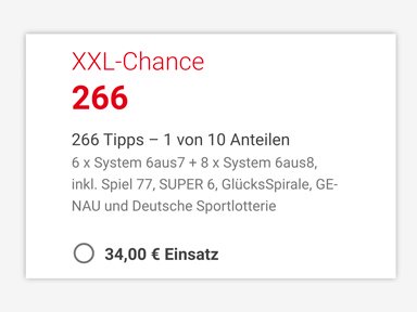 LOTTO XXL-Chance 266 Tipps
