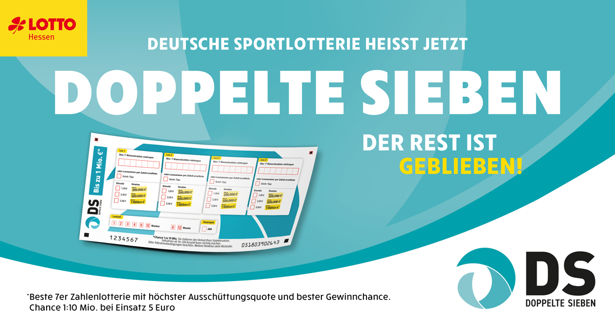 Deutsche Sportlotterie heißt jetzt Doppelte Sieben der Rest ist