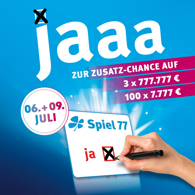Bundesweite Sonderauslosung im Spiel 77 LOTTO Hessen