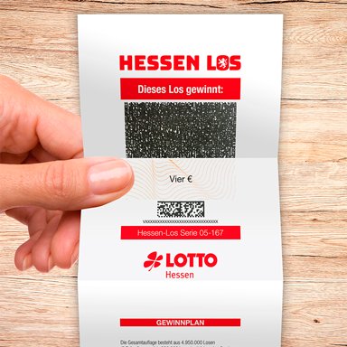 Hessen-Los aufgerissen mit Gewinn