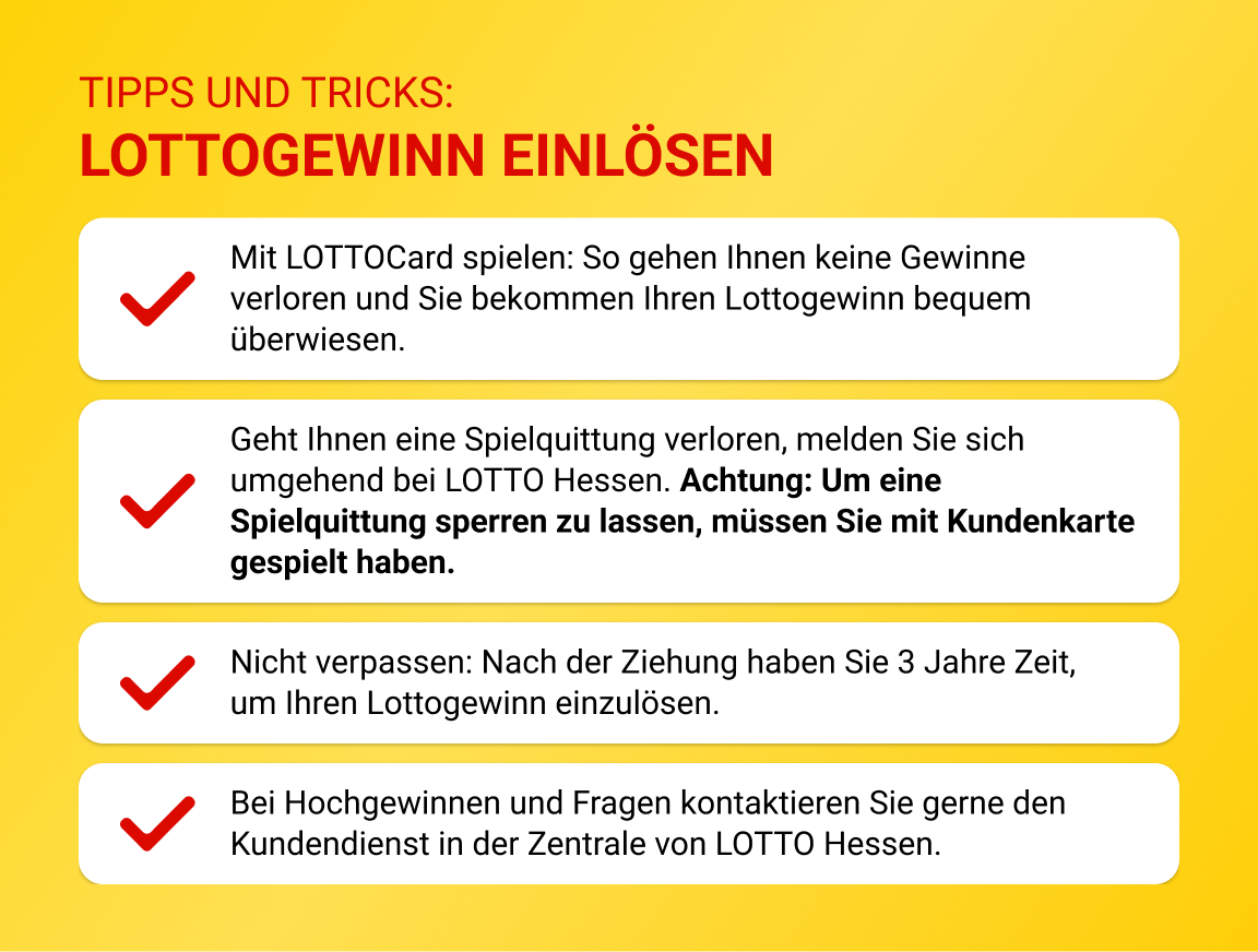 Tipp: LOTTO Gewinn einlösen