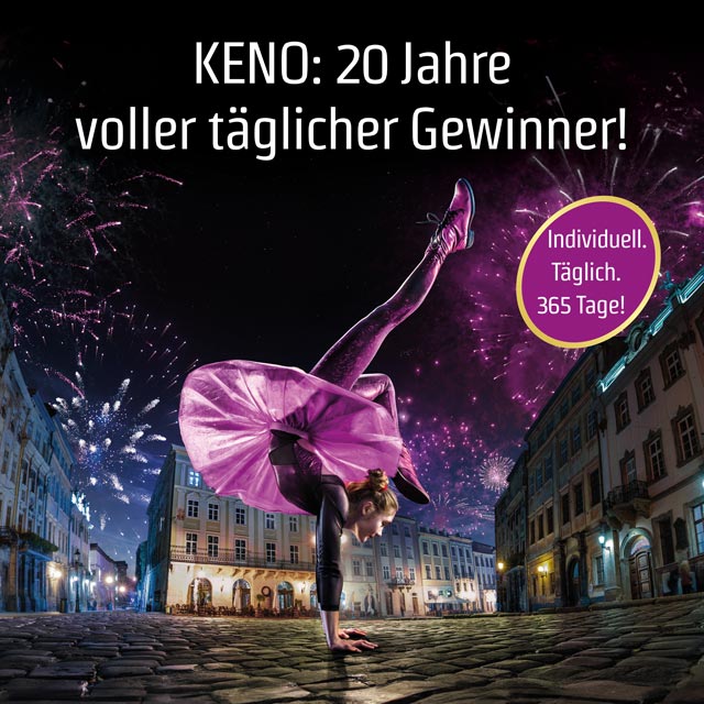 Deutschlands tägliche Zahlenlotterie feiert Geburtstag: KENO wird 20 Jahre