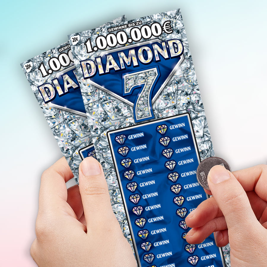 Rubbeln Sie sich zum Millionär - mit unserem Rubbellos Diamond 7!