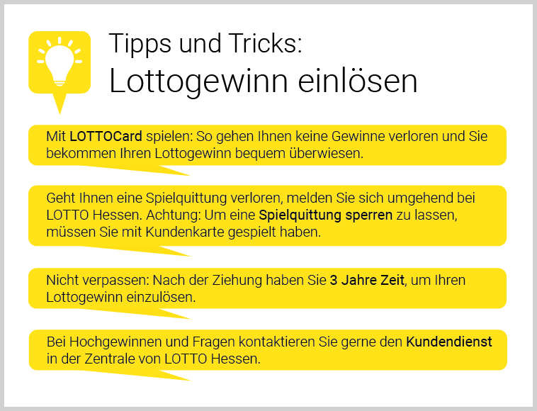 Tipp: LOTTO Gewinn einlösen