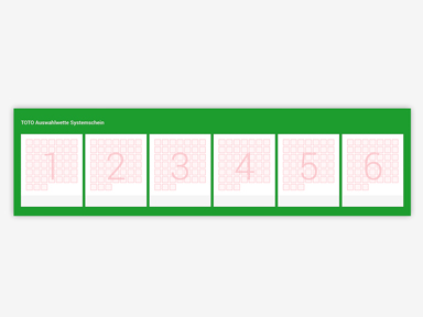 TOTO Auswahlwette Systemschein
