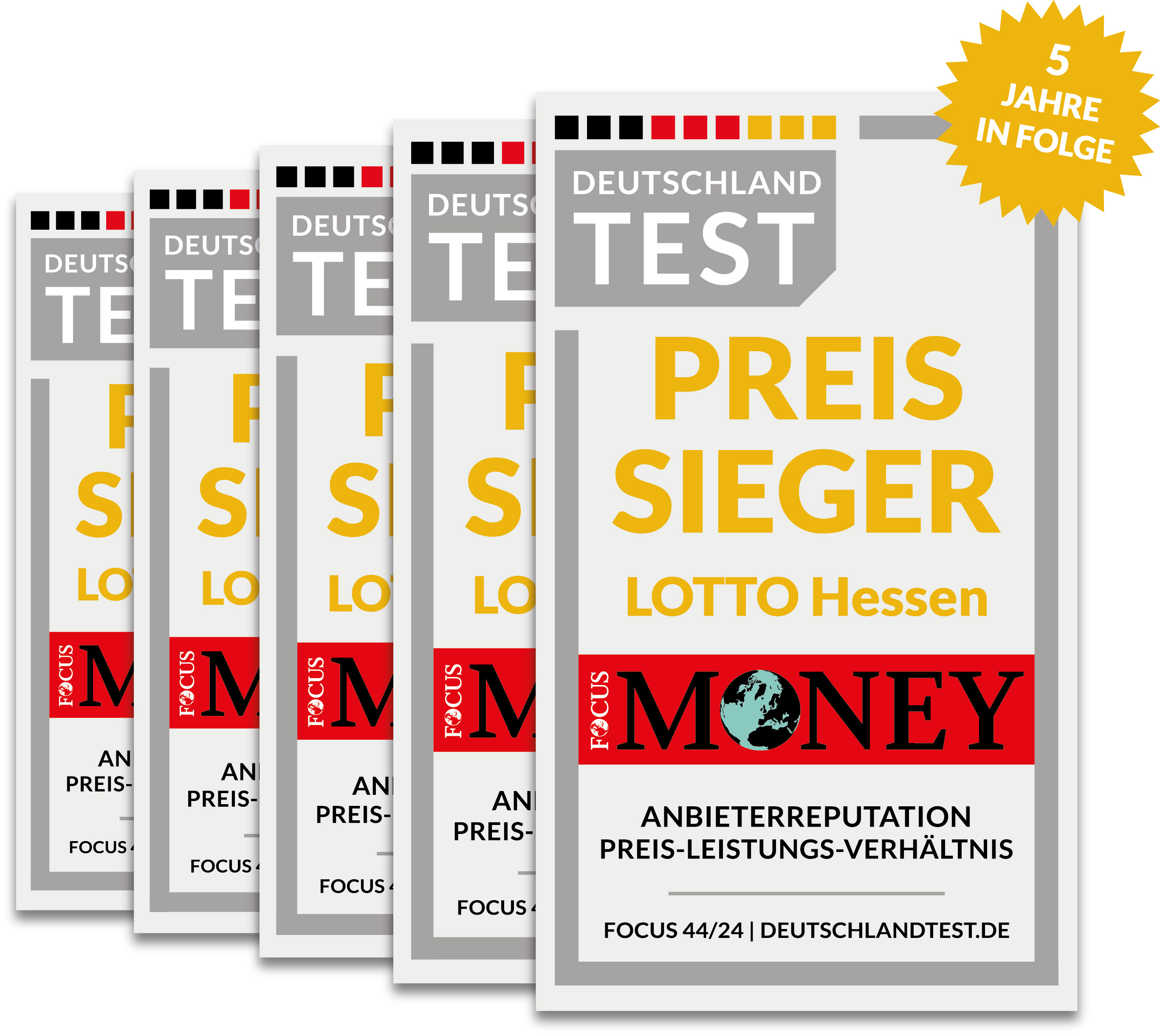 Siegel Deutschlands Preissieger 5 Jahre in Folge